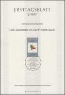 ETB 09/1977 Carl Friedrich Gauß, Mathematiker, Physiker - 1974-1980