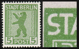 1 AA Mit PLF XVI: Farbfleck Im S Von STADT, Feld 60 / A-C, Postfrisch ** - Berlin & Brandenburg