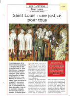 FICHE ATLAS: SAINT LOUIS UNE JUSTICE POUR TOUS -CAPETIENS - Storia