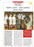 FICHE ATLAS: SAINT LOUIS UNE JUSTICE POUR TOUS -CAPETIENS - Histoire