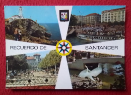 POSTAL POST CARD RECUERDO DE SANTANDER CANTABRIA VISTAS VUES VIEWS...FARO DE CABO MAYOR...ETC SPAIN PHARE LIGHTHOUSE.... - Cantabria (Santander)