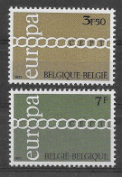 Belgica 1971.  Europa Mi 1633-34  (**) - 1971