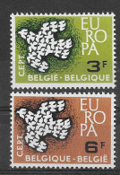 Belgica 1961.  Europa Mi 1253-54  (**) - 1961