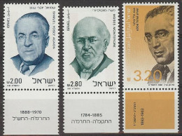 Israel 1981.  Personajes Mi 848-50  (**) - Ongebruikt (met Tabs)