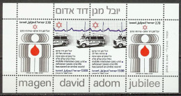 Israel 1980.  Cruz Roja Mi BL19  (**) - Nuevos (con Tab)