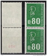 FRANCE - YT N° 1894a Marianne De BEQUET, En Paire Avec Un Timbre Gomme Mate + Un N° Rouge. Bas Prix RARE. - 1971-1976 Maríanne De Béquet