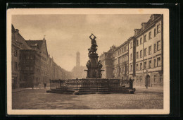 AK Augsburg, Herkulesbrunnen In Der Maximilianstrasse  - Augsburg