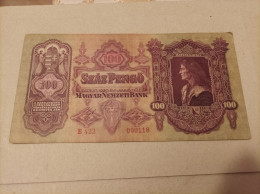 Billete Hungría, 100 Pengo, Año 1930, Nº Bajisimo 000118 - Hongarije