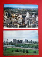 2 X Calgary - Sky Line - Alberta - Kanada - Postcard - Stamps - 1985 - 1982 - Calgary