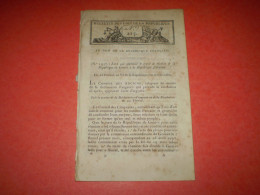 An VI: Réunion De La République De Genève à La France. Cayenne & Antilles:autorisation Pour Armer En Course Ou En Guerre - Décrets & Lois