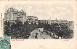 ROYAUME-UNI - Thames Embankment - London - Vue Générale - Une Route - Des Monuments - Carte Postale Ancienne - Autres & Non Classés