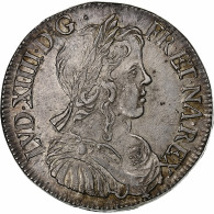 France, Louis XIV, 1/2 Ecu, 1/2 Écu à La Mèche Longue, 1651, La Rochelle - 1643-1715 Louis XIV The Great