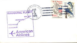 USA ETATS UNIS VOL INAUGURAL AMERICAN AIRLINES PAGO PAGO-AUCKLAND 1970 - Event Covers