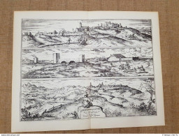 Palacios Y Villafranca Alcantarillas Cabezas De San Juan 1610 Braun E H.Ristampa - Cartes Géographiques