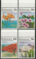 THEMATIC ENVIRONMENT PROTECTION:  FLOWERS. CORDIA,SEASIDE MORNING GLORY,POINCIANA,SPIDER LILY    -  BAHAMAS - Protección Del Medio Ambiente Y Del Clima