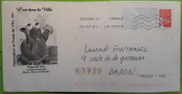 Lettre PAP Luquet Repiquage L'ART DANS LA VILLE Femme Enceinte Richard Di Rosa , VITRY 94 Val De Marne,   TB - PAP : Bijwerking /Luquet