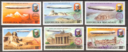 MADAGASCAR Zeppelins,Olympic Games-36 Set 6 Stamps  MNH - Zeppeline