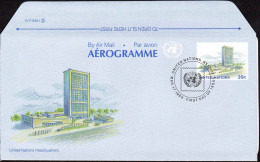 ONU (New-York) Aérogr Fdc (103) Aerogramme United Nations Headquaters 17mar1989 - FDC