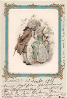 FANTASY LOVE COUPLE, 1903, VINTAGE, USED, POST CARD - Maîtres Cartographes, Les