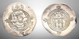 SASANIAN KINGS: Khosrau II, 591-628 AD. AR Drachm. Standard Issue, Afzoud Type, Mint Marw (MR), Year 25. - Autres & Non Classés