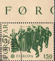 Feroe Poste Obl Yv: 57/58 Europa Cept Le Folklore Bord De Feuille (TB Cachet Rond) - Féroé (Iles)