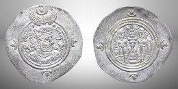 SASANIAN KINGS: Khosrow II (590-628) AR Drachm. Mint Balkh, Date 28. - Autres & Non Classés