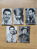 Filmsterren Movie Stars  Ciné  Echte Fotos 4 X  6 Cm   Belgian Chewing Gum   Sabu, Allan Lane, Jon Hall, Montelban... - Other & Unclassified