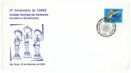 SC 15 - 655 BRAZIL, Scout - Cover - 2000 - Covers & Documents