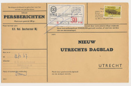 Doorn - Utrecht 1967 - Persbericht - NBM Vrachtzegel 30 Cent - Non Classés