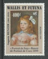 Wallis Et Futuna N° 411  XX  150ème Anniversaire De La Naissance De  Renoir "Portrait De Coco" Sans  Charnière,  TB - Autres & Non Classés
