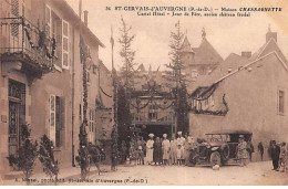 SAINT GERVAIS D'AUVERGNE - Maison CHASSAGNETTE - Castel Hotel - Jour De Fête, Ancien Château Féodal - Très Bon état - Saint Gervais D'Auvergne