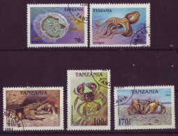 Afrique - Tanzanie - Faune Marine  - 5 Timbres Différents - 6785 - Tanzania (1964-...)