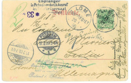 P2698 - Togo, German Colonie, Nice Postcard To Germany, Redirected Various Times1900 - Togo