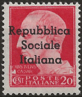 RSITE2N - 1944 RSI / Teramo, Sassone Nr. 2, Francobollo Nuovo Senza Linguella **/ - Emisiones Locales/autónomas