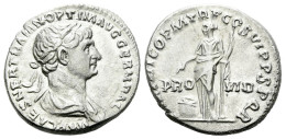 TRAJAN, AD 98-117. AR Denarius. Struck Circa AD 114-116. Rome Mint. - The Anthonines (96 AD To 192 AD)