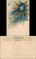 Ansichtskarte  Sternschnuppen Frau Gold - Künstlerkarte 1922 Goldrand - Personaggi