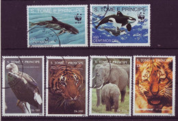 Afrique - St Thome - Faune - 6 Timbres Différents - 6789 - São Tomé Und Príncipe