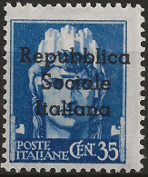 RSITE5N - 1944 RSI / Teramo, Sassone Nr. 5, Francobollo Nuovo Senza Linguella **/ - Lokale/autonome Uitgaven