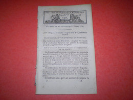 Gros Bulletin Des Lois AN VI: Organisation De La Gendarmerie Nationale :admission, Avancement, Solde Police Discipline - Décrets & Lois