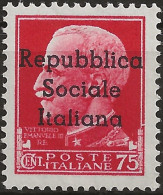RSITE7N - 1944 RSI / Teramo, Sassone Nr. 7, Francobollo Nuovo Senza Linguella **/ - Local And Autonomous Issues
