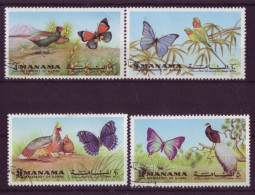 Asie - Manama - Birds And Butterfly - 4 Timbres Différents - 6793 - Manama