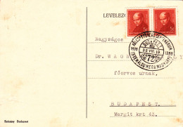 HISTORICAL DOCUMENTS  STANS  POSTA STATIONERY 1938 DEBRECENI COLLEGIUM - Brieven En Documenten