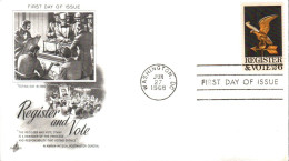 USA ETATS UNIS FDC 1968 REGISTER AND VOTE - 1961-1970