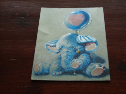 72659-        USED GLITTER CARD /  OLIFANT / ELEPHANT - Jeux Et Jouets