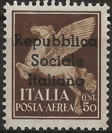 RSITE13N - 1944 RSI / Teramo, Sassone Nr. 13, Francobollo Di Posta Aerea Nuovo Senza Linguella **/ - Local And Autonomous Issues