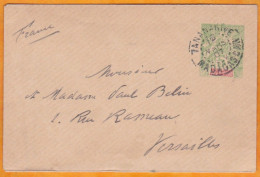 1907 - Entier 5 Centimes Type Groupe Sur Enveloppe Mignonnette De Tananarive Vers Versailles - Storia Postale