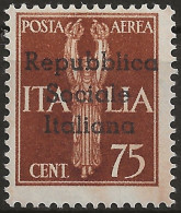 RSITE14N - 1944 RSI / Teramo, Sassone Nr. 14, Francobollo Di Posta Aerea Nuovo Senza Linguella **/ - Emissions Locales/autonomes