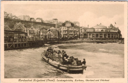 Helgoland, Landungsbrücke , Kurhaus, Unterland & Fährboot (Stempel: Helgoland 1928) - Helgoland