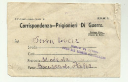 CORRISPONDENZA PRIGIONIERI DI GUERRA - UNION OF SOUTH AFRICA INVIATO A BOCCASSUOLO MODENA 1942 - 1939-45