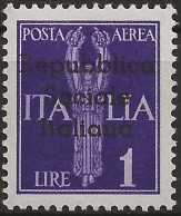 RSITE15N - 1944 RSI / Teramo, Sassone Nr. 15, Francobollo Di Posta Aerea Nuovo Senza Linguella **/ - Local And Autonomous Issues